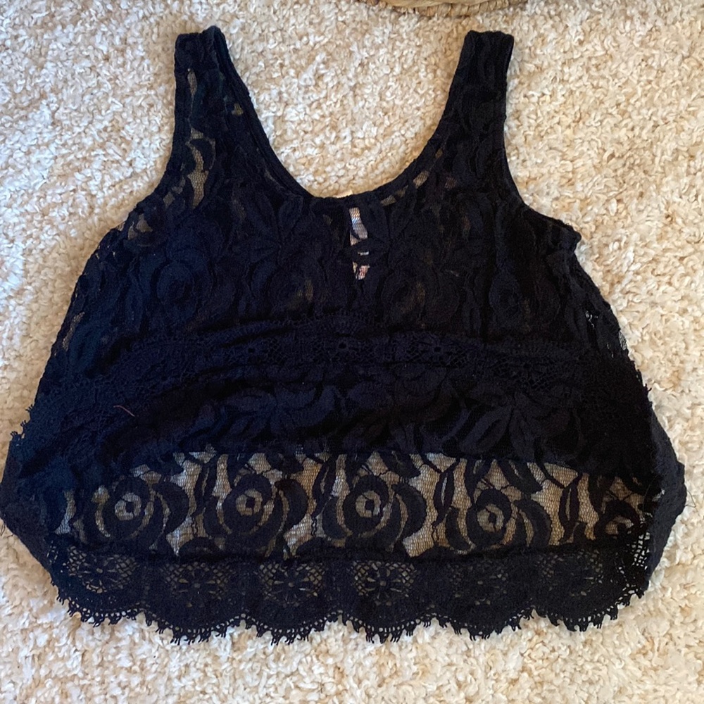 Xhilaration Black Lace Top - Picture 4 of 16